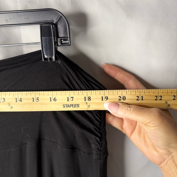 Double Click 3X Black Maxi Skirt w/Side Ruching - Picture 5 of 6